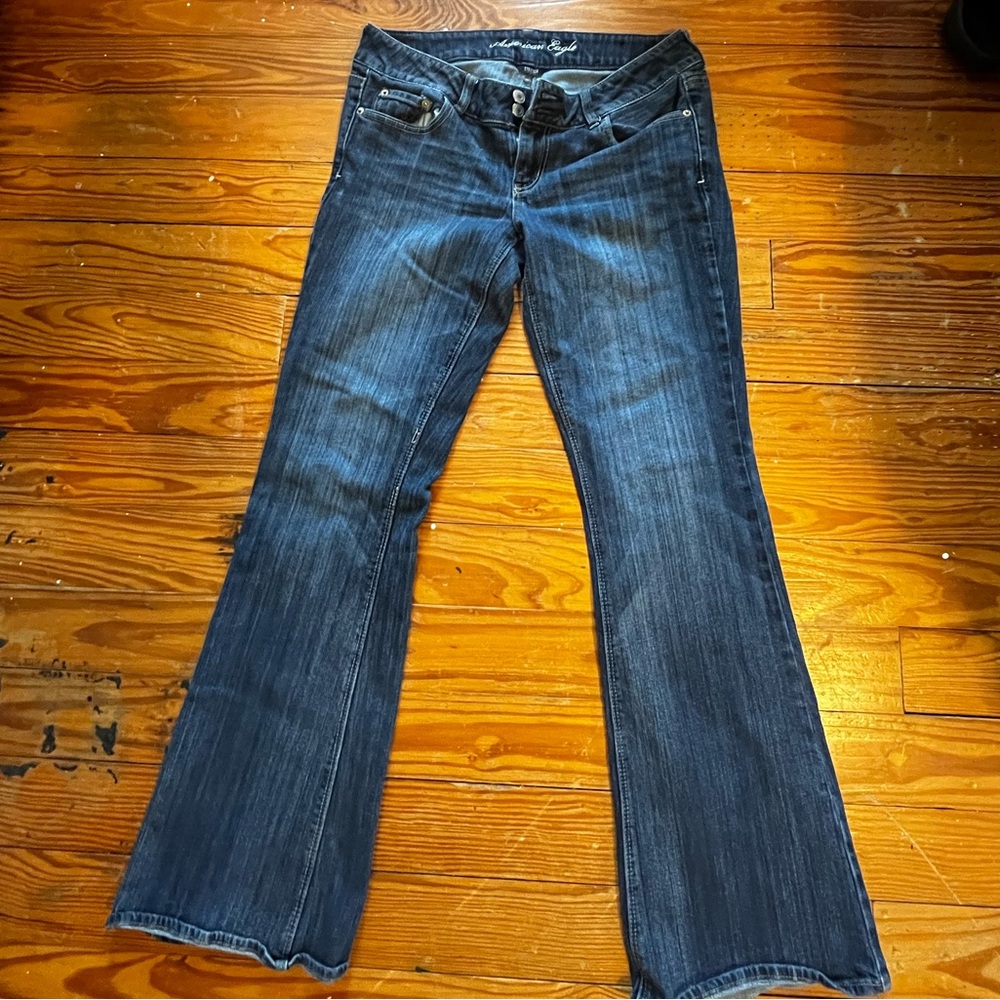 American Eagle Outfitters Dark Blue Flare Jeans